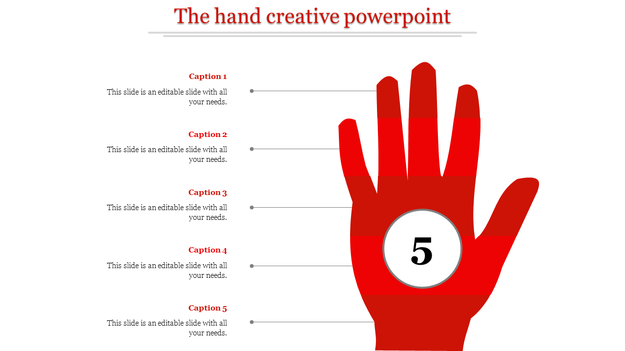 creative powerpoint-The hand creative powerpoint-Red